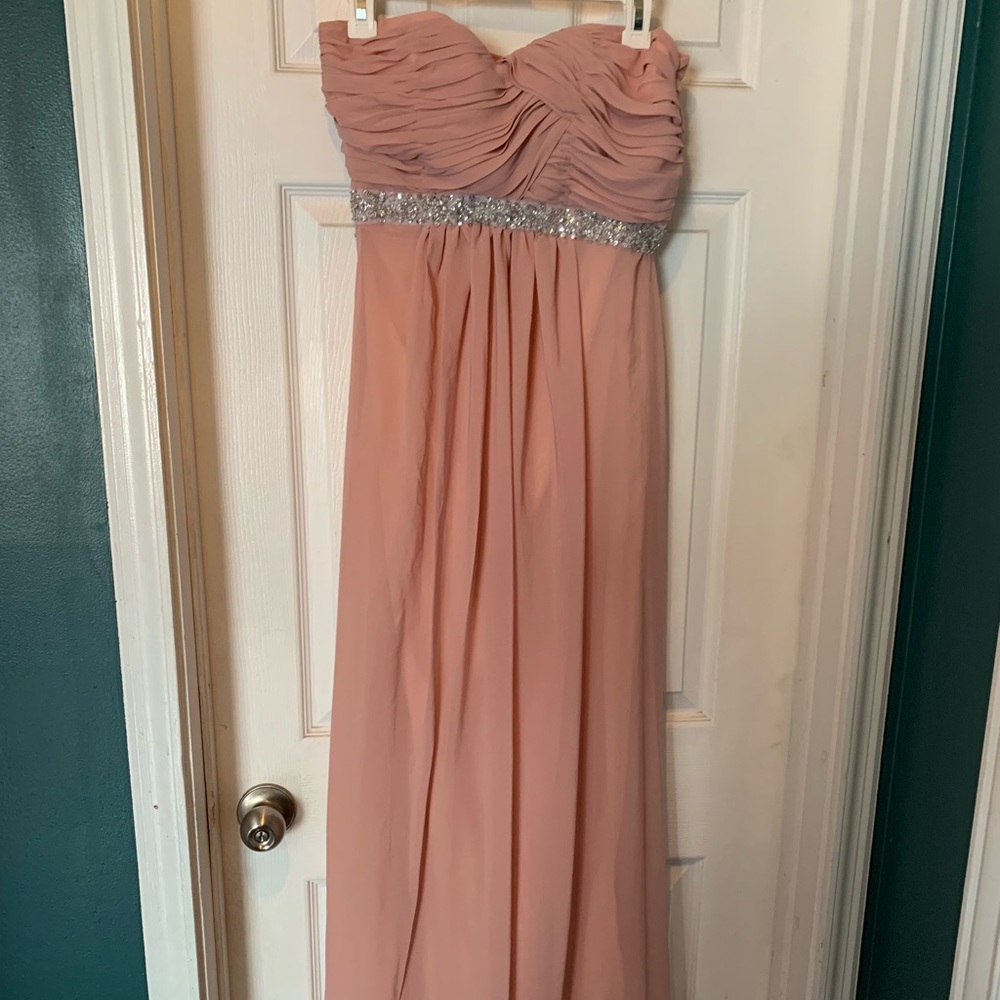 Strapless Chiffon Gown